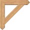 Ekena Millwork Traditional Arts and Crafts Smooth Bracket w/ Offset Brace, Western Red Cedar, 7 1/2"W x 36"D x 36"H BKT0806X36X36TRA03SWR - alternate 3